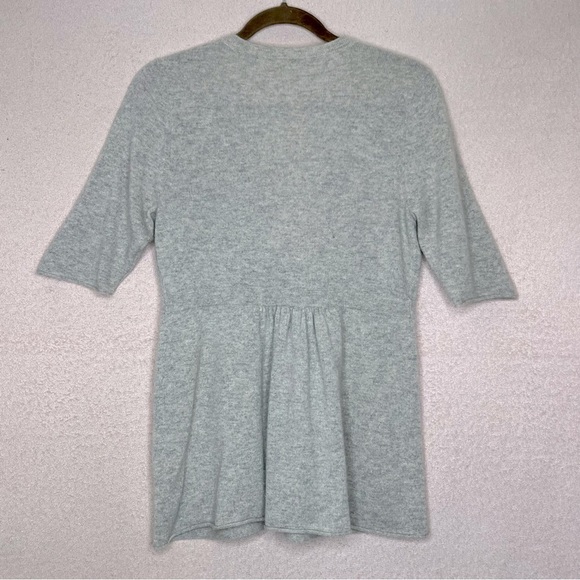 J Crew Cashmere V-Neck Sweater Tee Top Blouse-Women’s M-Gray-Mature-Classic-GUC - Picture 4 of 11